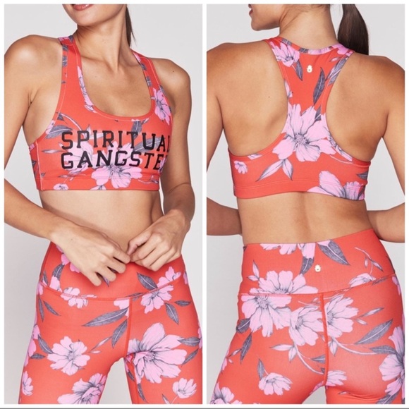 Spiritual Gangster Red Floral Warrior Top - Picture 1 of 3